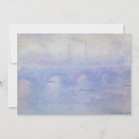 Waterloo Bridge, Nebeleffekt von Claude Monet (Vorderseite)