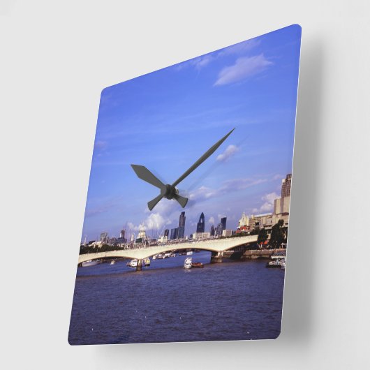 Waterloo Bridge Quadratische Wanduhr (Winkel)