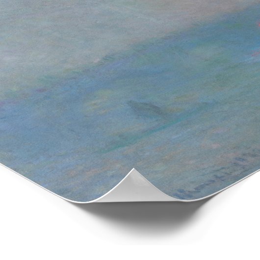 Waterloo Bridge Sonnenlicht-Effekt im Nebel Monet Poster (Ecke)