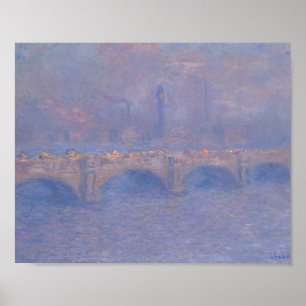 Waterloo Bridge Sonnenlicht Wirkung Monet Malerei Poster