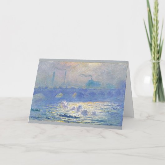 Waterloo-Brücke durch Claude Monet Karte (Vorderseite)