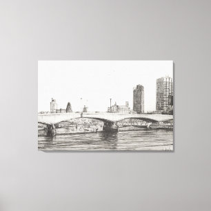 Waterloo-Brücke London. 31/10/2006 Leinwanddruck