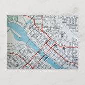 Waterloo, IA Vintage Karte (Vorderseite)