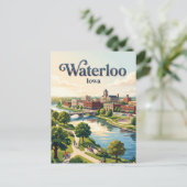 Waterloo, Iowa Postkarte (Stehend Vorderseite)