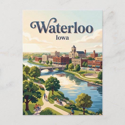Waterloo, Iowa Postkarte (Vorderseite)