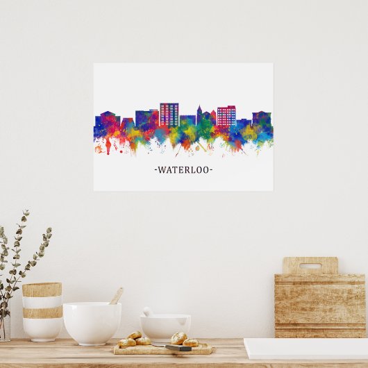Waterloo Iowa Skyline Poster (Küche)