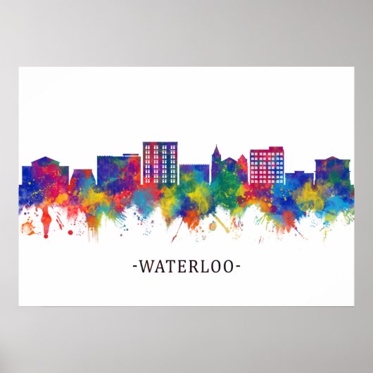 Waterloo Iowa Skyline Poster (Vorne)