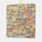 Waterloo Ontario Karte Keramikornament (Links)