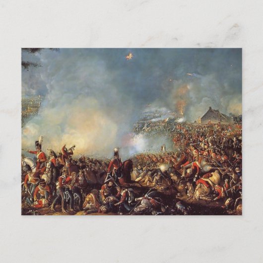 Waterloo-Schlacht Postkarte (Vorderseite)