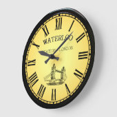 Waterloo Station ~ Tower Bridge ~ London England Große Wanduhr (Winkel)
