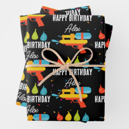 Waterman & Balloons Sommer Geburtstagsparty Geschenkpapier Set