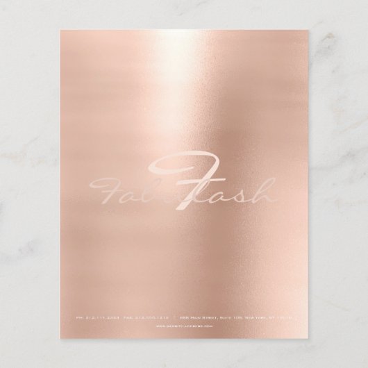 Watermark Eyes Lashes Makeup WELLNESS-CENTER Name Flyer (Hinten)