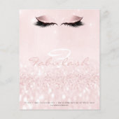 Watermark Eyes Lashes Makeup White Name Monogram Flyer (Hinten)
