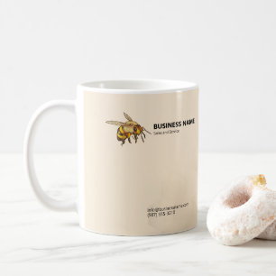 Watermark für moderne Bienen und Honeycomb Kaffeetasse