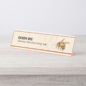 Watermark Satin Gold Desk Schreibtischnamensplakette (Vorderseite )