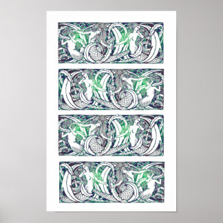 Watermark Waves Print Poster