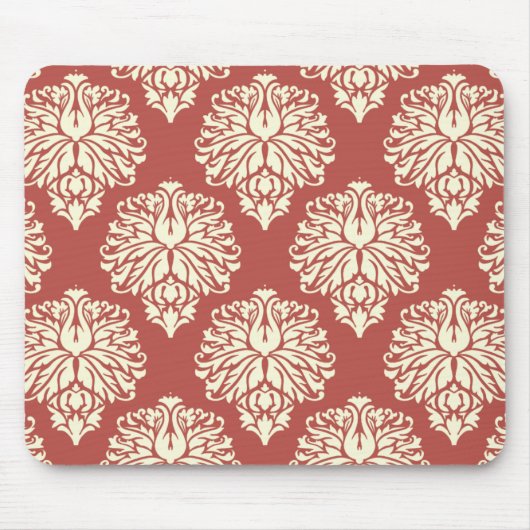 Watermellon Südliche Hütte Damask Mousepad (Vorne)