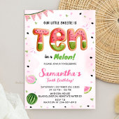 Watermelon 10. Geburtstagsparty Einladung