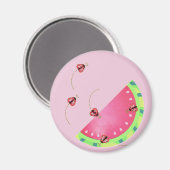 Watermelon-2¼-Zoll-Circle-Magnet Magnet (Vorderseite/Rückseite)
