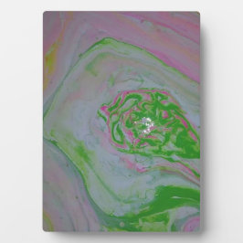 Watermelon Acrylic Pour Painting Plaque Fotoplatte