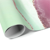 Watermelon Agate | Neo Mint Green und Cassis Pink Geschenkpapier (Rolleneckpunkt)