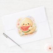 Watermelon Alma Chick Runder Aufkleber (Umschlag)