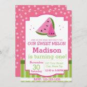 Watermelon am Geburtstag Einladung (Vorne/Hinten)