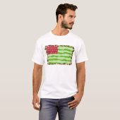 Watermelon American Flag & Leopard Print Design T-Shirt (Vorne ganz)
