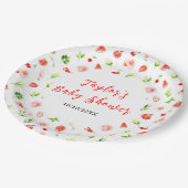 Watermelon and Pomegranate Baby Shower Pappteller (Schrägansicht)