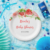 Watermelon and Pomegranate Baby Shower Pappteller (Party)