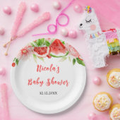 Watermelon and Pomegranate Baby Shower Pappteller (Party)