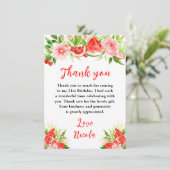 Watermelon and Pomegranate Birthday Dankeskarte (Stehend Vorderseite)