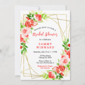 Watermelon and Pomegranate Bridal Shower Einladung (Vorderseite)