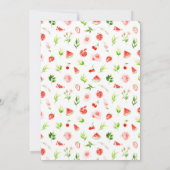 Watermelon and Pomegranate Bridal Shower Einladung (Rückseite)