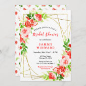 Watermelon and Pomegranate Bridal Shower Einladung (Vorne/Hinten)