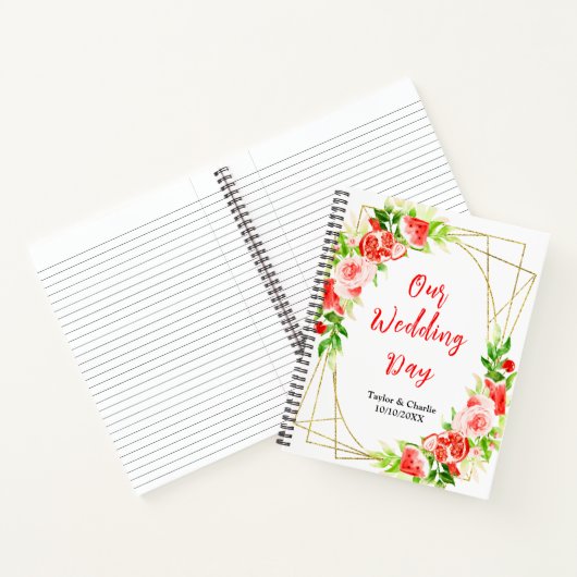 Watermelon and Pomegranate Wedding Planner Notizblock (Innenseite)