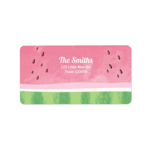 Watermelon Anschrift Label Melon Party Fruchtsomme Adressaufkleber