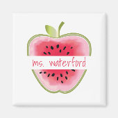 Watermelon Apple Personalisiert Teacher Magnet (Vorne)