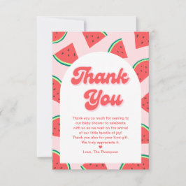 Watermelon Baby Dusche Dankeskarte
