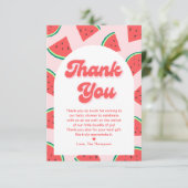 Watermelon Baby Dusche Dankeskarte (Stehend Vorderseite)