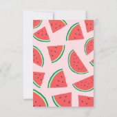 Watermelon Baby Dusche Dankeskarte (Rückseite)