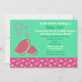 Watermelon Baby Dusche Einladung (Vorderseite)