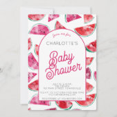 Watermelon Baby Dusche Einladung (Vorderseite)