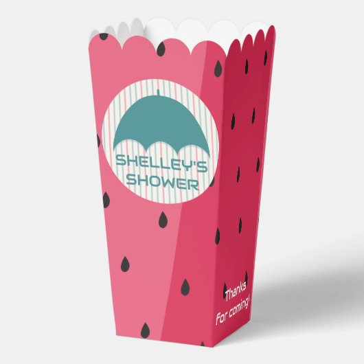 Watermelon Baby Dusche Geschenkschachtel (Rückseite)