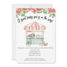 Watermelon Baby Girl Dusche Einladung
