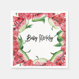 Watermelon Baby Girl Dusche Napkins Serviette