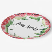 Watermelon Baby Girl Shower Paper Teller (Schrägansicht)