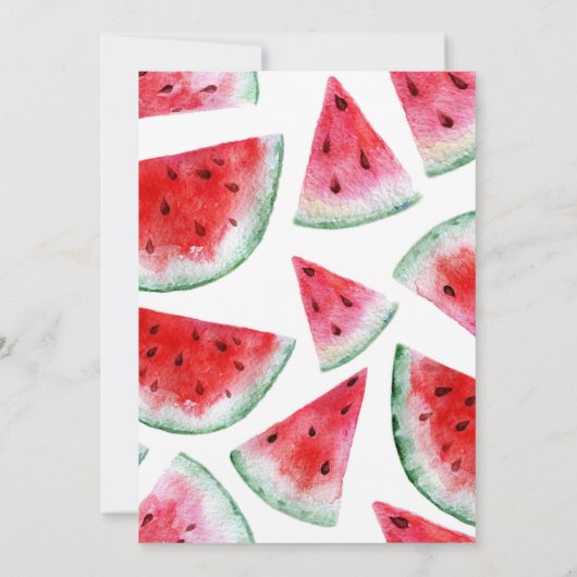 Watermelon Baby Q Kinderdusche Einladung (Rückseite)