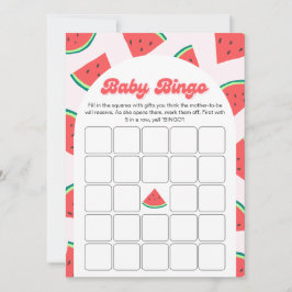 Watermelon Baby Show Bingo Game Card Einladung