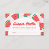 Watermelon Baby Showdiaper Raffle Ticket Begleitkarte (Vorderseite)